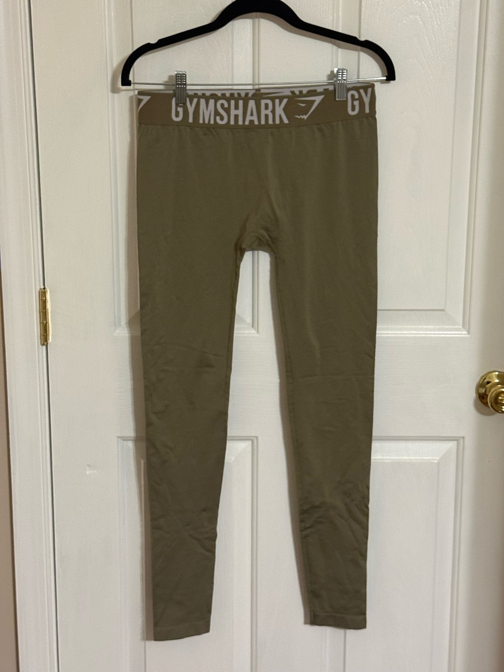 Gymshark Kids Olive Green Logo Waistband Leggings